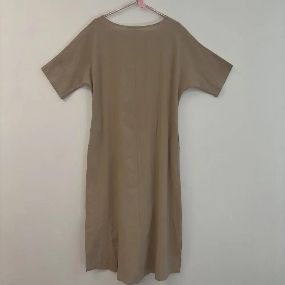 Elegant Tan Mini Dress - Picture 9 of 10